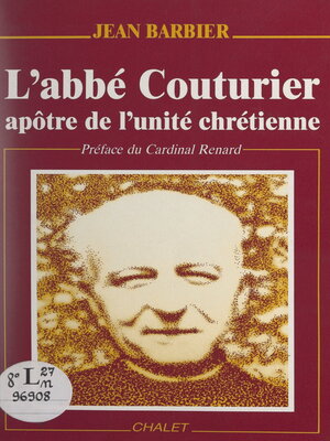 cover image of L'Abbé Couturier, apôtre de l'unité chrétienne